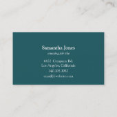 modern Underwater Beauty mandala blauw Visitekaartje (Achterkant)