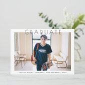 Modern Uni Genius Afstuderen Foto Aankondiging (Staand voorkant)