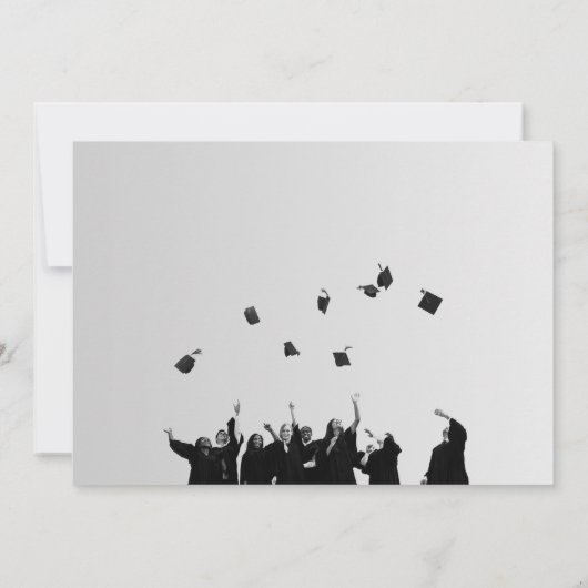 Modern Uni Genius Afstuderen Foto Aankondiging (Achterkant)