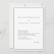 Modern Unica Wedding Invitation