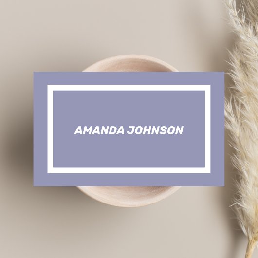 Modern Uniek Blauw Grijs & Wit Professioneel Visitekaartje