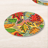 Modern , uniek cadeaudesign voor haar meisje ronde kartonnen onderzetter (Gebogen)