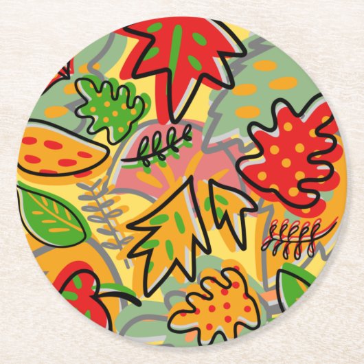 Modern , uniek cadeaudesign voor haar meisje ronde kartonnen onderzetter (Voorkant)