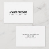 Modern, uniek, creatief, minimalistisch ontwerp notitiekaartje (Voorkant / Achterkant)