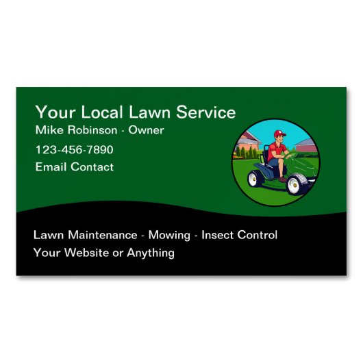 Modern Uniek Gazon Service Magnetisch Visitekaartj Magnetisch Visitekaartje (Voorkant)