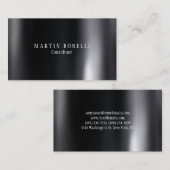 Modern Uniek Grijs Plain Clean Visitekaartje (Voorkant / Achterkant)