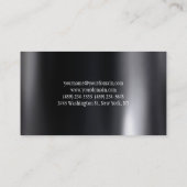 Modern Uniek Grijs Plain Clean Visitekaartje (Achterkant)
