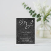 Modern uniek grijs professioneel monogram visitekaartje (Staand voorkant)