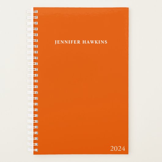 Modern Uniek Sinaasappel Zakelijk Persoonlijk Weke Planner (Voorkant)