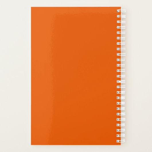 Modern Uniek Sinaasappel Zakelijk Persoonlijk Weke Planner (Achterkant)