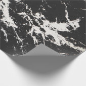 Modern Uniek Zwart Wit Marmeren Steen Patroon Cadeaupapier (Hoek)
