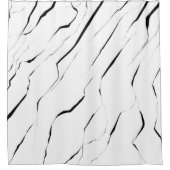 Modern uniek zwart wit marmerpatroon douchegordijn (Voorkant)