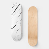 Modern uniek zwart wit marmerpatroon persoonlijk skateboard (Voorkant)