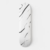 Modern uniek zwart wit marmerpatroon persoonlijk skateboard (Voorkant)