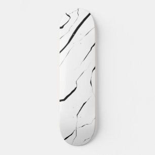 Modern uniek zwart wit marmerpatroon persoonlijk skateboard