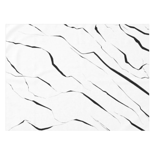 Modern uniek zwart wit marmerpatroon tafelkleed (Voorkant (Horizontaal))