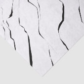 Modern uniek zwart wit marmerpatroon tissuepapier (Detail)