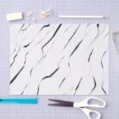 Modern uniek zwart wit marmerpatroon tissuepapier (Craft)