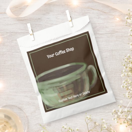 Modern Unique Art Coffee Shop Custom Text Bedankzakje (Geknipt)