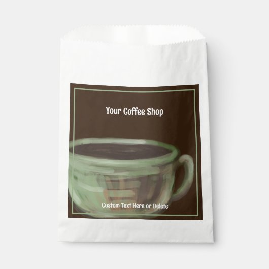 Modern Unique Art Coffee Shop Custom Text Bedankzakje (Voorkant)