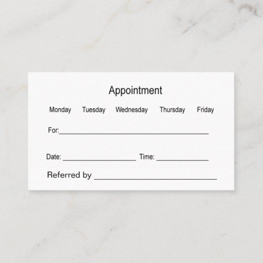 Modern Unique Dentist Appointment Business Cards Visitekaartje (Achterkant)
