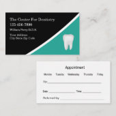 Modern Unique Dentist Appointment Business Cards Visitekaartje (Voorkant / Achterkant)