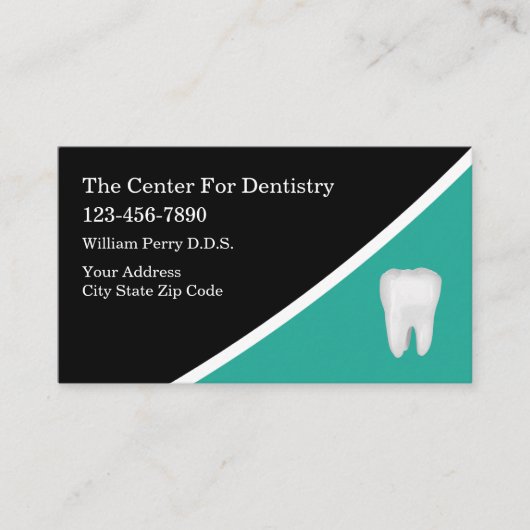 Modern Unique Dentist Appointment Business Cards Visitekaartje (Voorkant)