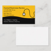 Modern Unique Electrician Business Cards Visitekaartje (Voorkant / Achterkant)