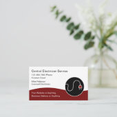 Modern Unique Electrician Business Cards Visitekaartje (Staand voorkant)