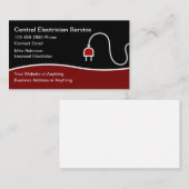 Modern Unique Electrician Business Cards Visitekaartje (Voorkant / Achterkant)