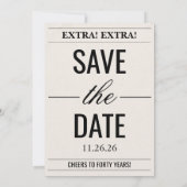 Modern Unique Photo Forty 40th Birthday Kaart (Achterkant)