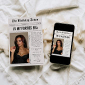 Modern Unique Photo Forty 40th Birthday Kaart