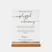 Modern Unplugged Ceremony Wedding Acryl Bord (Voorkant)