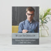 Modern Urban Afstuderen fotokaart Aankondiging (Staand voorkant)