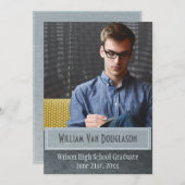 Modern Urban Afstuderen fotokaart Aankondiging (Voorkant / Achterkant)