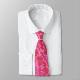 Modern Urban Antonietta Red Caliente Pink Lace Stropdas
