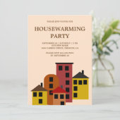Modern Urban Appartement Housewarming Party Kaart (Staand voorkant)