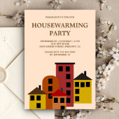 Modern Urban Appartement Housewarming Party Kaart