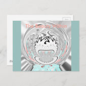 Modern Urban Ash Grey Flora Abstracte Patroon Kuns Briefkaart (Voorkant / Achterkant)