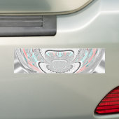 Modern Urban Ash Grey Flora Abstracte Patroon Kuns Bumpersticker (Op auto)