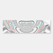 Modern Urban Ash Grey Flora Abstracte Patroon Kuns Bumpersticker (Voorkant)