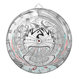 Modern Urban Ash Grey Flora Abstracte Patroon Kuns Dartbord