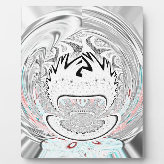 Modern Urban Ash Grey Flora Abstracte Patroon Kuns Fotoplaat (Voorkant)