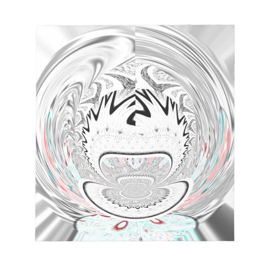 Modern Urban Ash Grey Flora Abstracte Patroon Kuns Notitieblok (Voorkant)