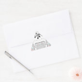 Modern Urban Ash Grey Flora Abstracte Patroon Kuns Sticker (Envelop)