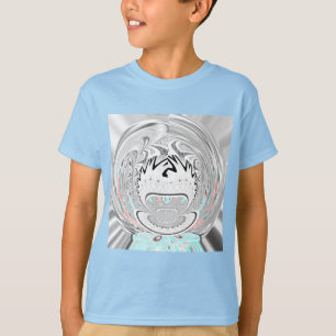 Modern Urban Ash Grey Flora Abstracte Patroon Kuns T-shirt