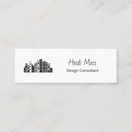 Modern Urban Design Consultant QR code Mini Visitekaartje (Voorkant)