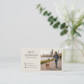 Modern Urban Dog Walker Business Card Visitekaartje (Staand voorkant)