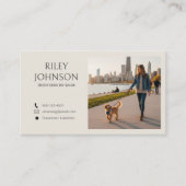 Modern Urban Dog Walker Business Card Visitekaartje (Voorkant)