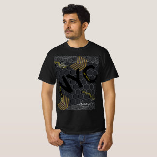 Modern Urban Edge NYC Blijf nederig Typografisch T-shirt